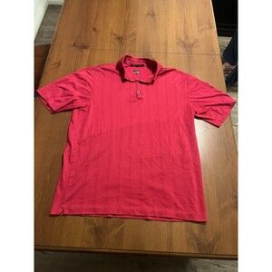 Nike Tiger Woods Collection Polo Shirt Red M Medium FIT DRY‎ Golf VTG 2009